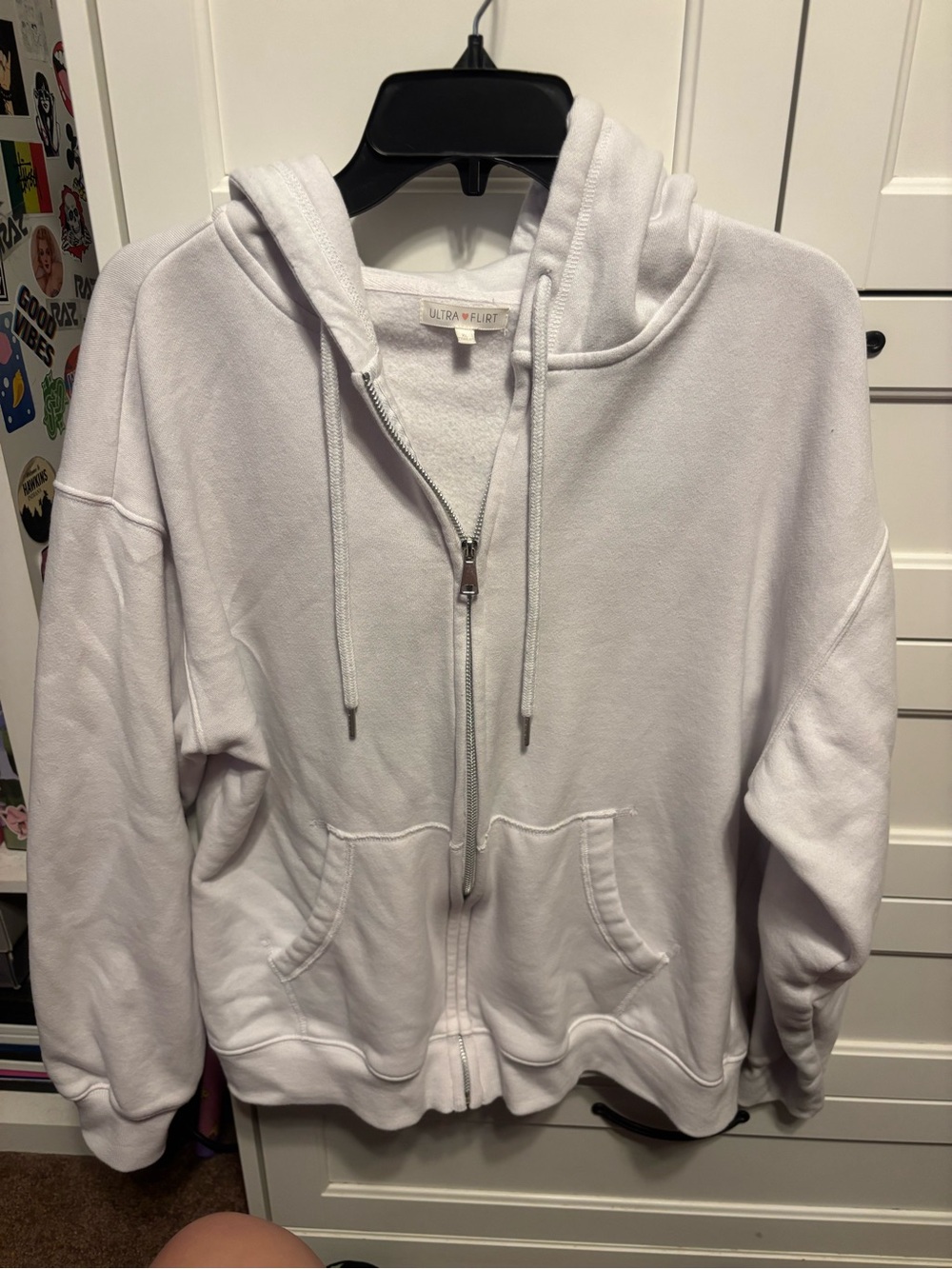 Ultra Flirt Light Pink Hooded Zip Sweatshirt
